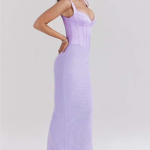 House of CB Breeze Orchid Satin Corset Maxi Dress - Picture 6 of 16